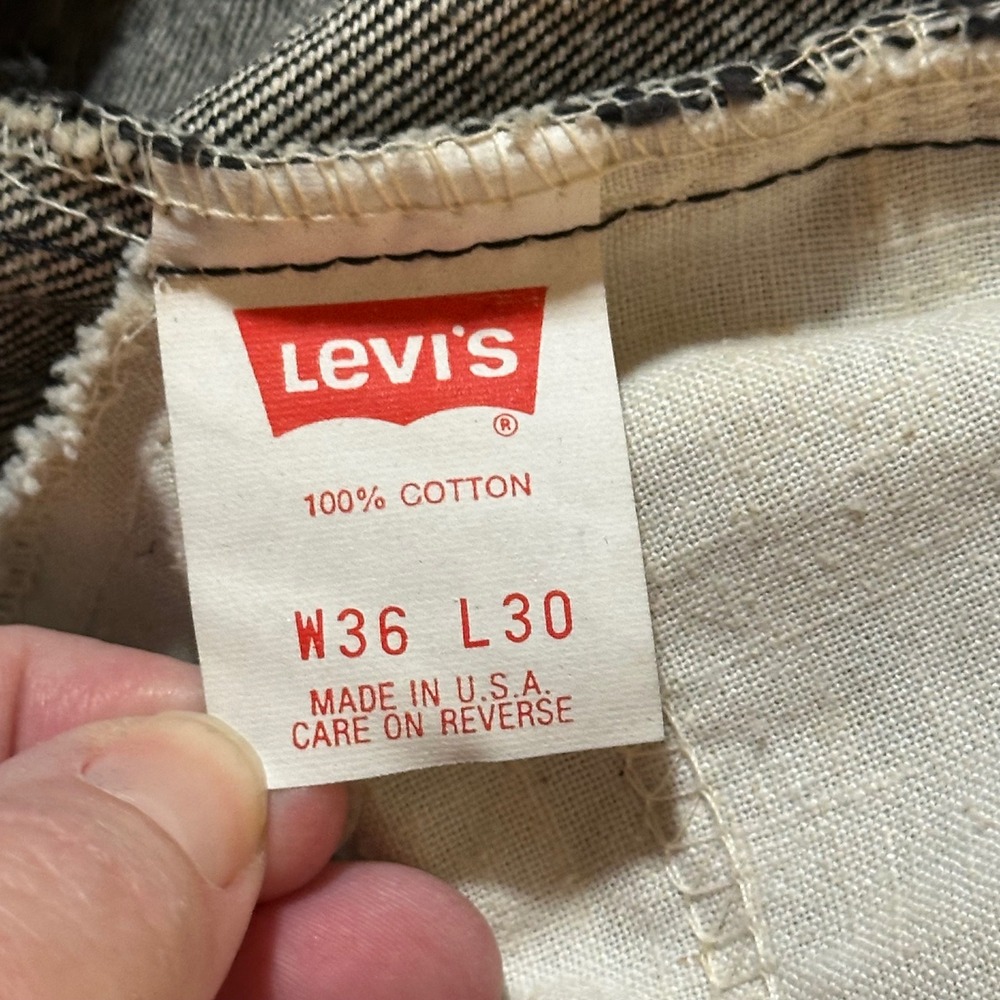 NWT Vtg 90s Levis 540 Black Jeans 36x30 USA Brown Tab Leather Patch DEADSTOCK - Picture 11 of 16